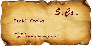 Stekl Csaba névjegykártya